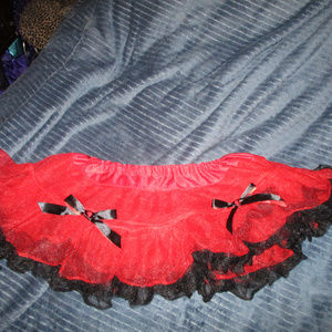 Short Red Tutu with Black